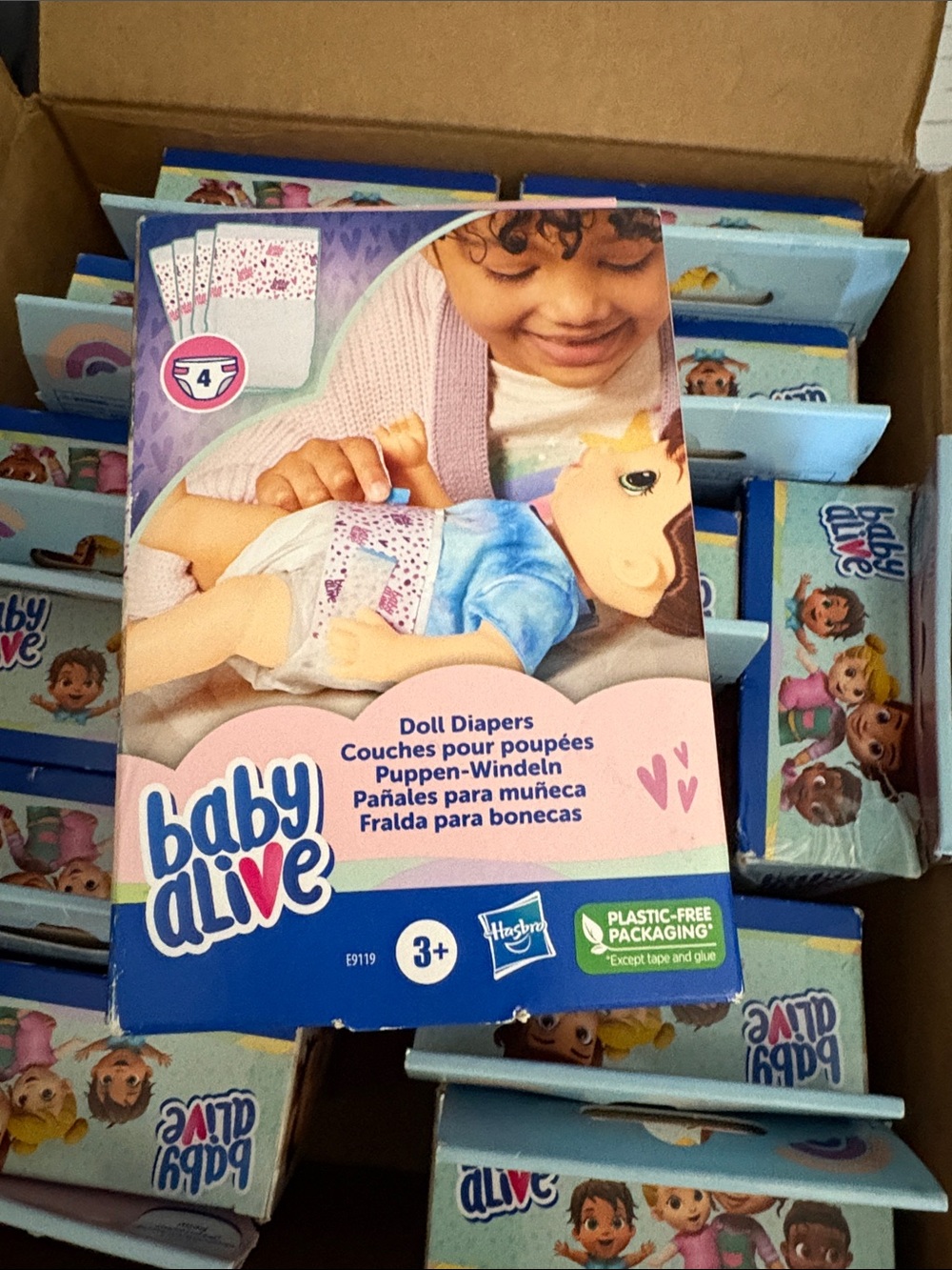 13 boxes Baby Alive diapers baby doll diapers MSRP $9.98 a box YOU GET 13 BOXES